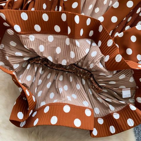 Puffy Sleeve Polka Dot Top