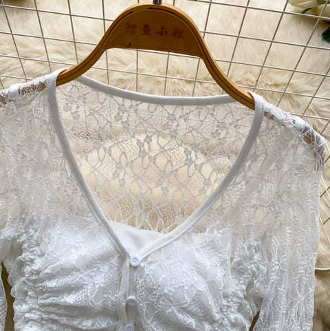 Lace Sunscreen Outwear & Camisole 2Pcs