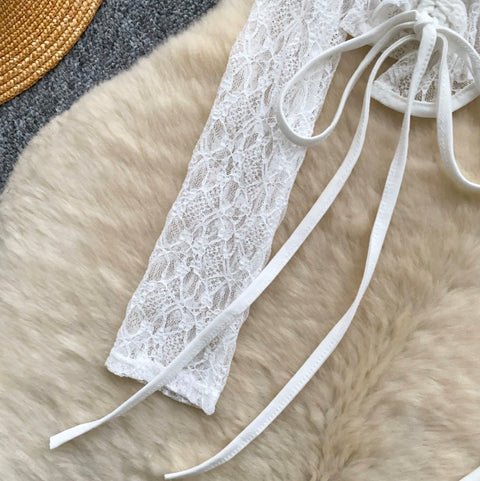 Lace Sunscreen Outwear & Camisole 2Pcs