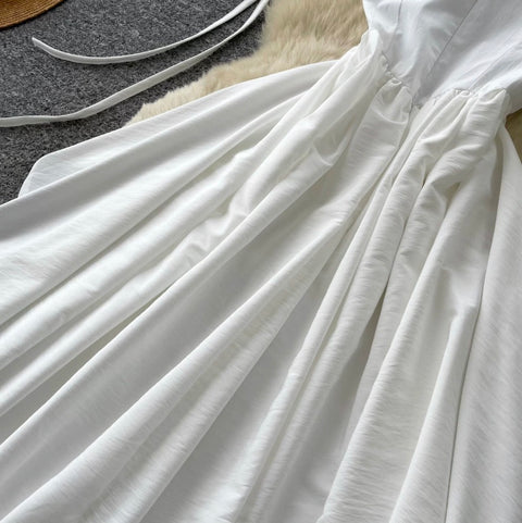 Off-shoulder Elegant White Dress