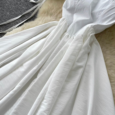 Off-shoulder Elegant White Dress