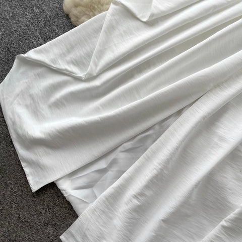 Off-shoulder Elegant White Dress