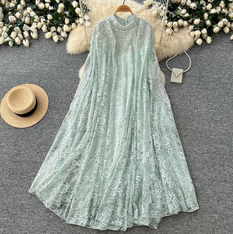 Beaded Embroidery Lace Dress