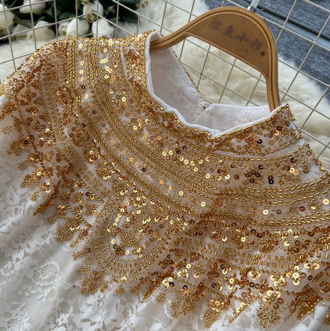 Beaded Embroidery Lace Dress