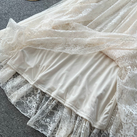 Beaded Embroidery Lace Dress