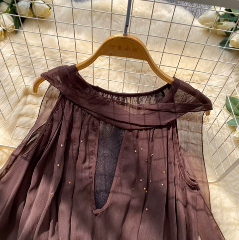 Loose-fit Lace Patchwork Shirt