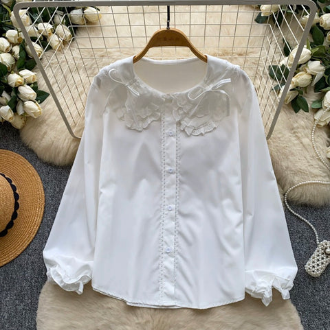 Floral Vest & White Shirt Courtly 2Pcs