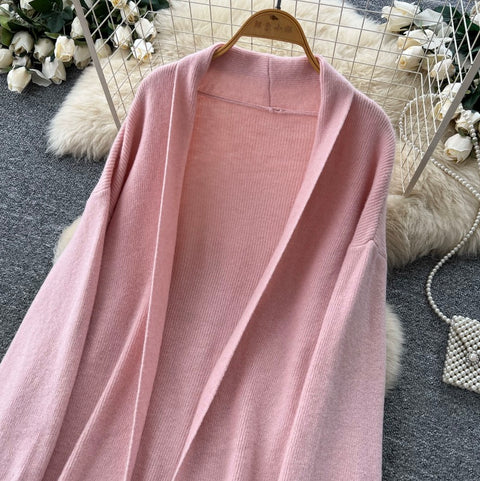 Shawl & Slip Dress Knitted 2Pcs