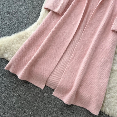 Shawl & Slip Dress Knitted 2Pcs