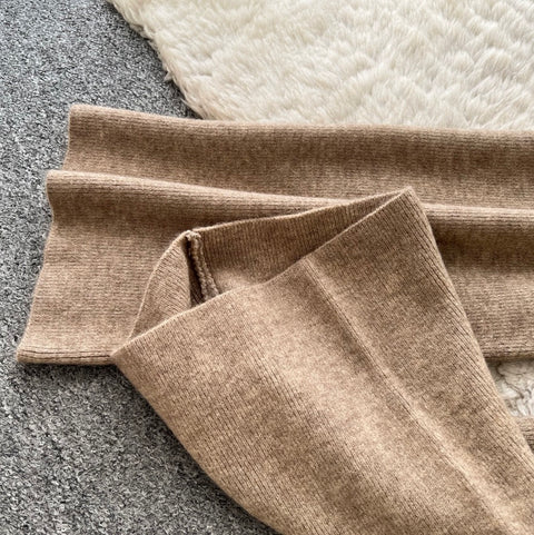 Stand-collar Sweater & Trousers 2Pcs