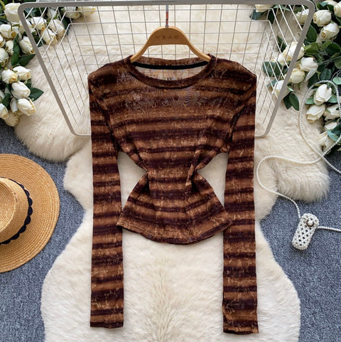 Geometric Pattern Print Slim Top