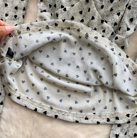 Faux Two-pieces Polk-dot Shirt