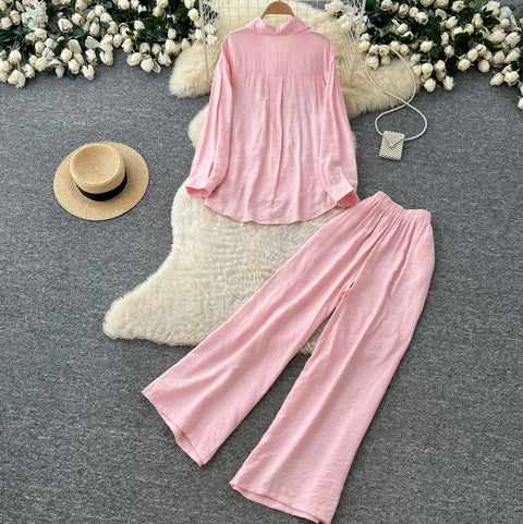Embroidered Shirt & Trousers Soft 2Pcs