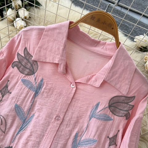 Embroidered Shirt & Trousers Soft 2Pcs