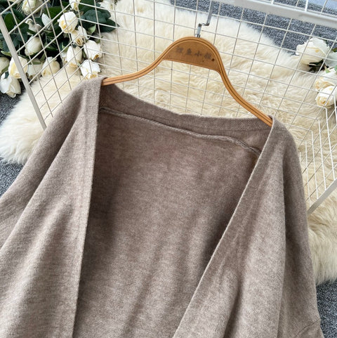 Cardigan & Camisole & Trousers Knitted 3Pcs