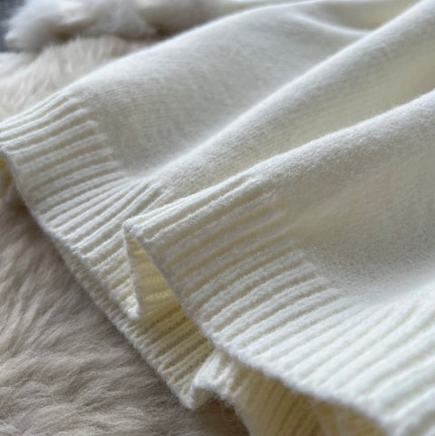 Korean Style Furry Cuff Sweater Dress