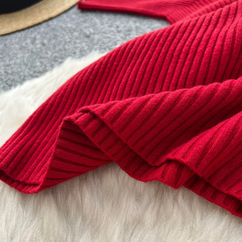 Niche Knitwear & Skirt Knitted 2Pcs