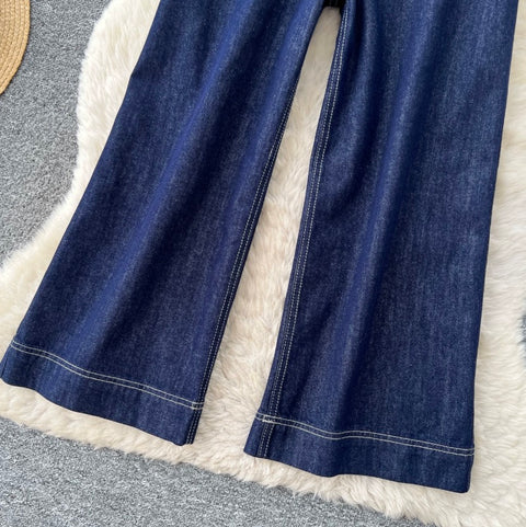 Casual Wide-leg Straight Jeans