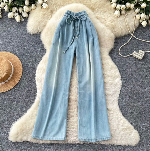 High-waist Light Blue Jeans