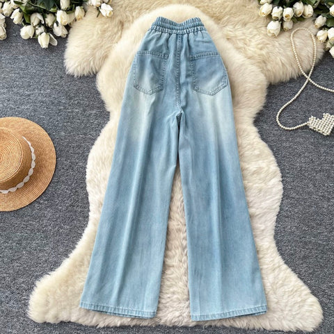 High-waist Light Blue Jeans