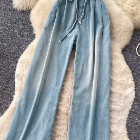 High-waist Light Blue Jeans