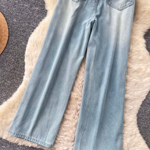 High-waist Light Blue Jeans