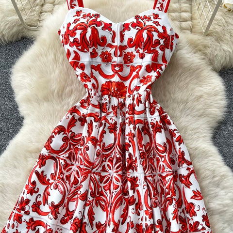 Premium Pattern Printed Slip Dress
