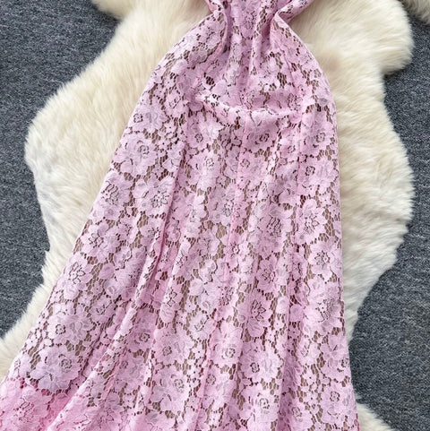 Sleeveless Water-soluble Lace Dress