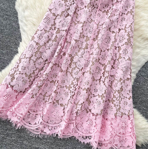 Sleeveless Water-soluble Lace Dress