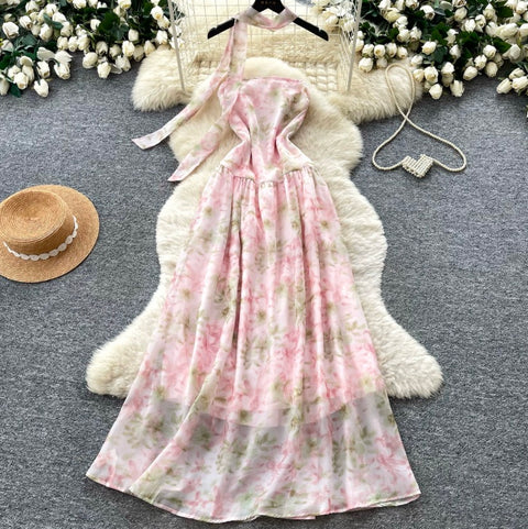 Fairy Faloral Dress with Ribbon