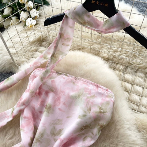 Fairy Faloral Dress with Ribbon