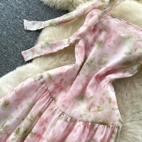 Fairy Faloral Dress with Ribbon