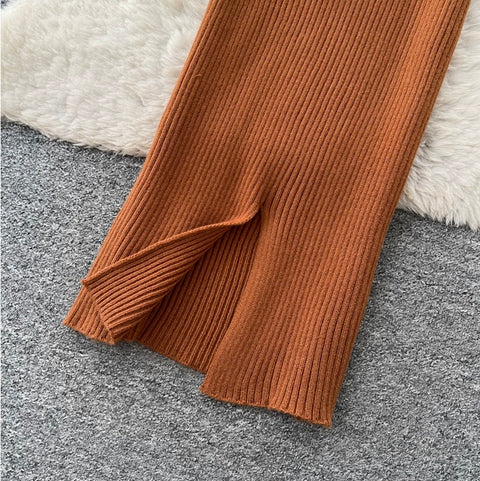 Loose-fit Knitwear & Skirt 2Pcs