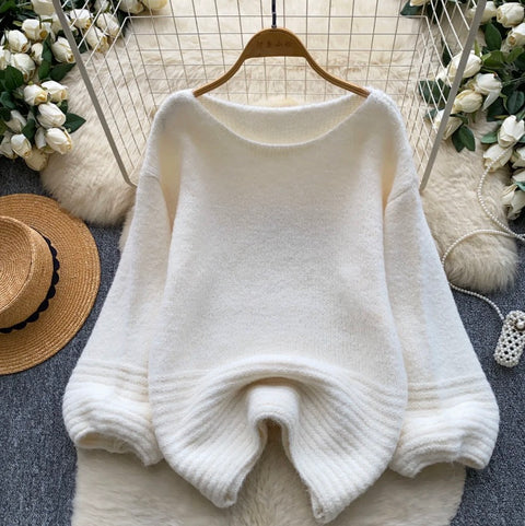 Round Collar Oversized Sweater