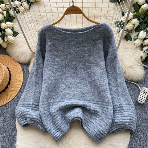 Round Collar Oversized Sweater
