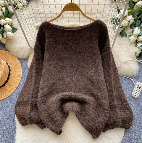 Round Collar Oversized Sweater