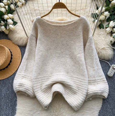 Round Collar Oversized Sweater