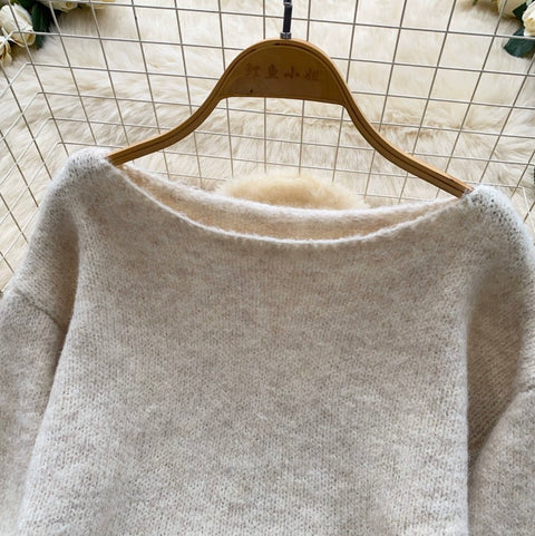 Round Collar Oversized Sweater