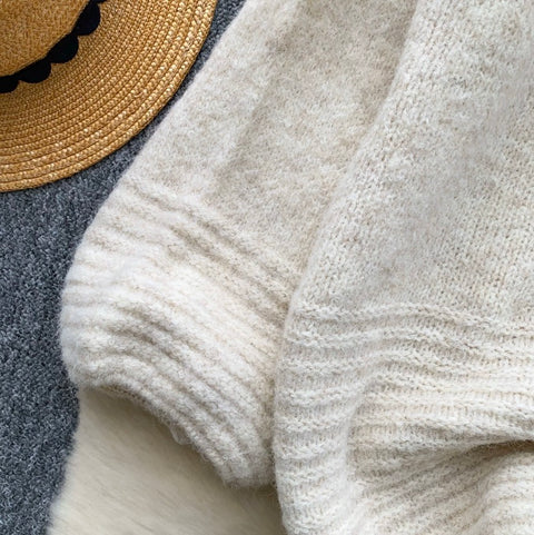 Round Collar Oversized Sweater