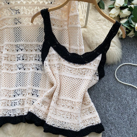 Cardigan & Camisole & Shorts Knitted 3Pcs
