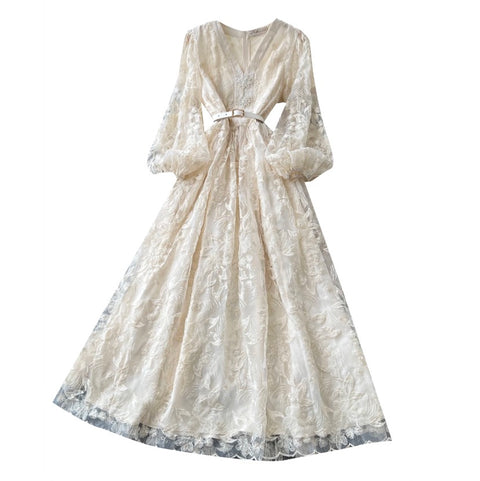 French Style Embroiderd Lace Dress