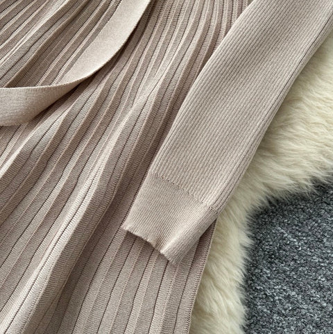 Korean Style Pleated Knit Dress