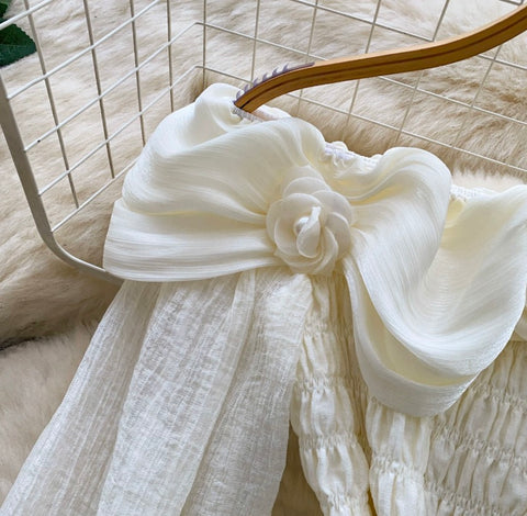 Off-shoulder 3d Flower Shirt