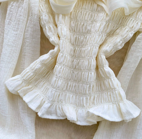 Off-shoulder 3d Flower Shirt