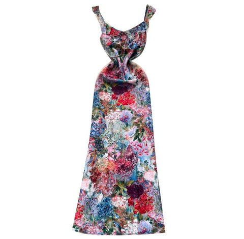 High-end Floral Print Slip Dress