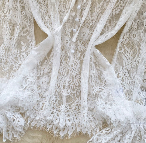 Delicate Hollowed Lace Shirt