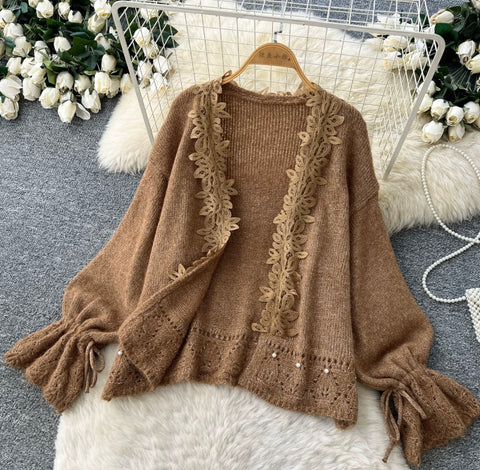 Cardigan & Slip Dress Patchwork 2Pcs