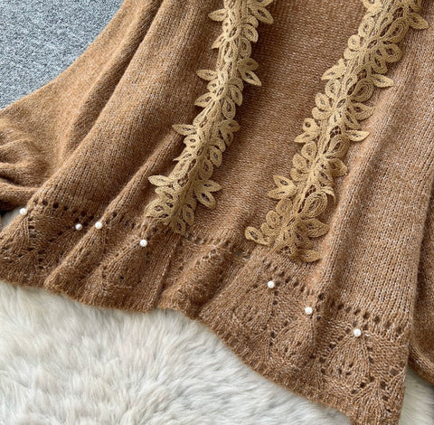 Cardigan & Slip Dress Patchwork 2Pcs