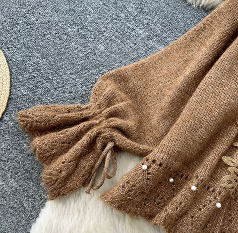 Cardigan & Slip Dress Patchwork 2Pcs