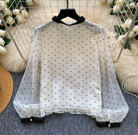 Korean Style Polka-dot Shirt
